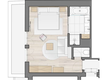 The room plan of the Snow Queen room