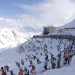 Start des Skirennens Weißer Rausch auf der Valluga am Arlberg